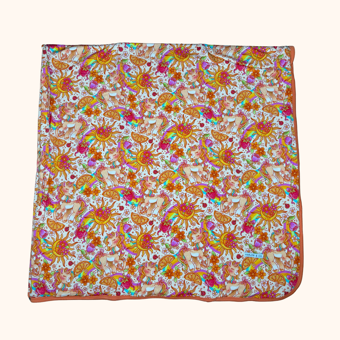 Sunshine Unicorn 3-Layer Bamboo Blanket