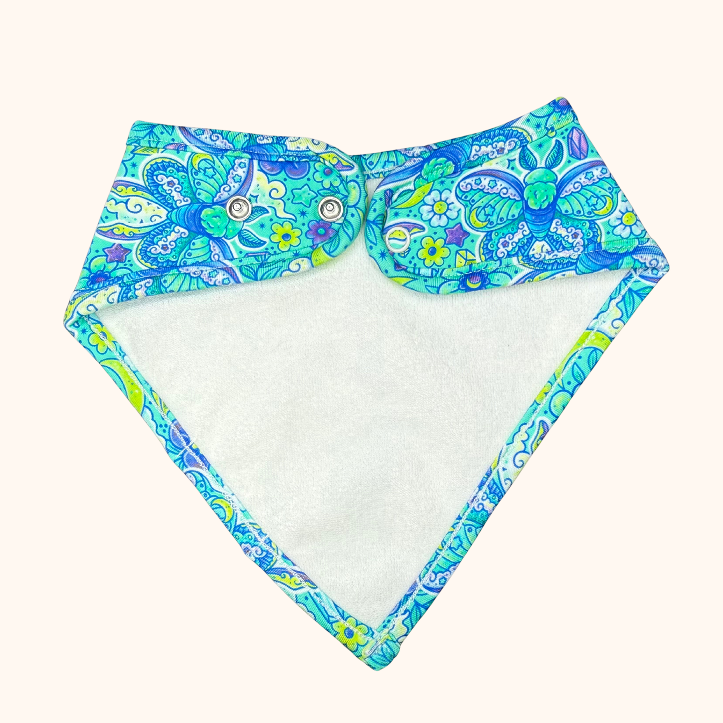 Moonlit Moth Bamboo Bandana Bib