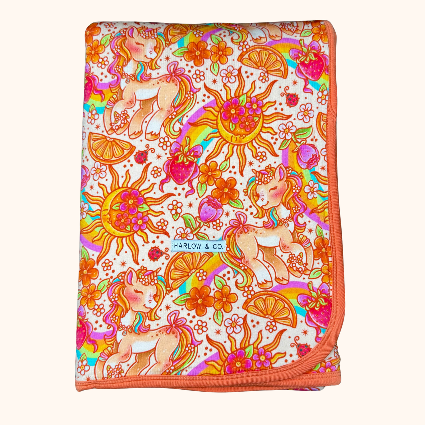 Sunshine Unicorn 3-Layer Bamboo Blanket