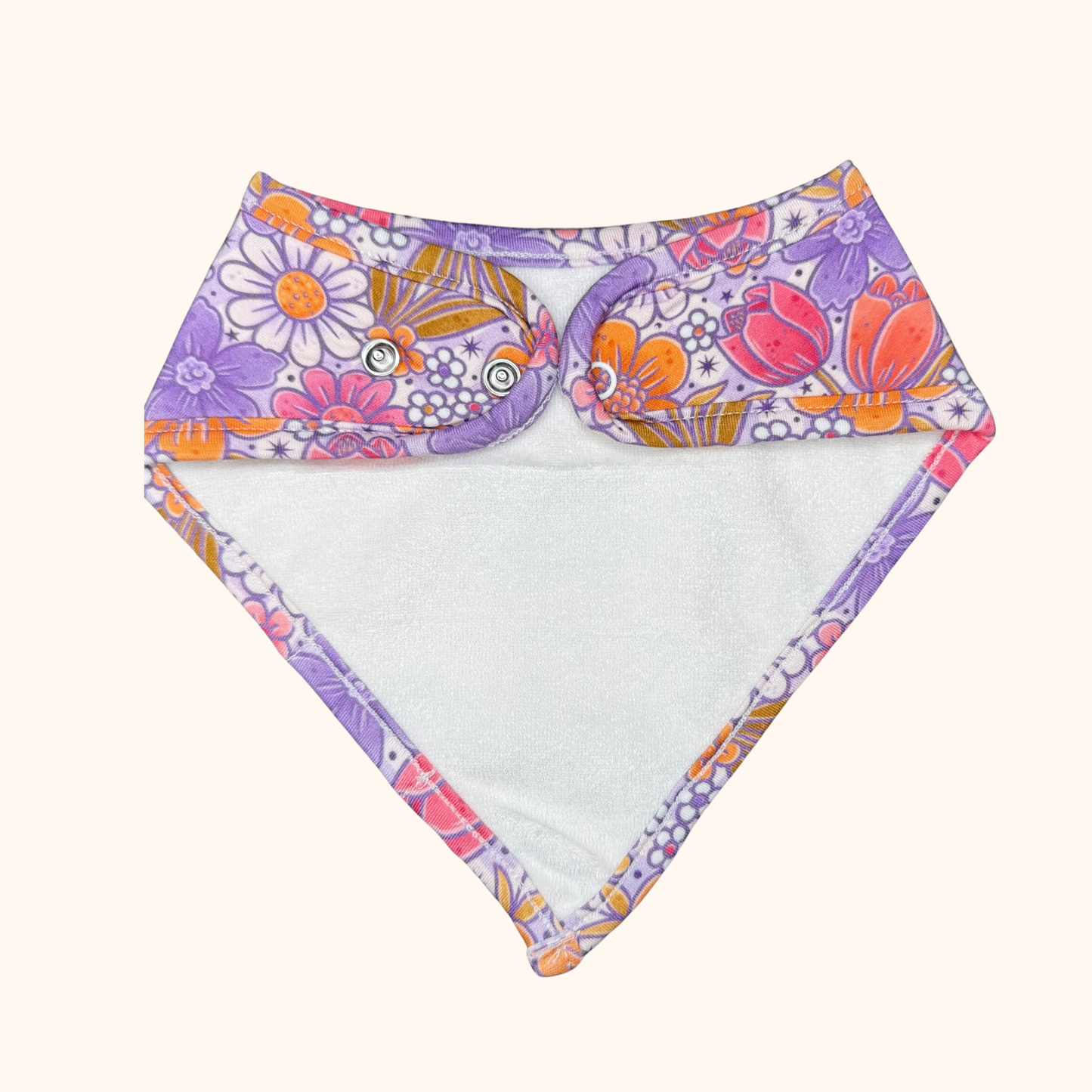 Lavender Bloom Bamboo Bandana Bib