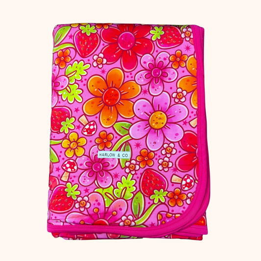 Berry Sweet 3-Layer Bamboo Blanket