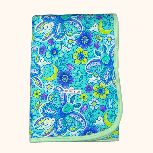 Moonlit Moths 3-Layer Bamboo Blanket