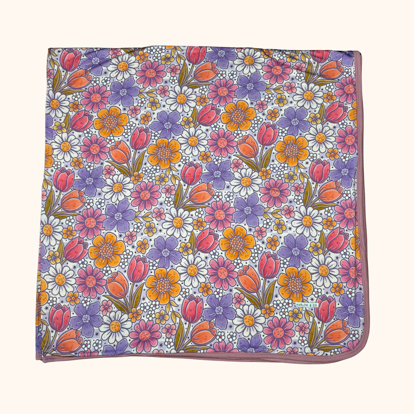 Lavender Bloom 3-Layer Bamboo Blanket