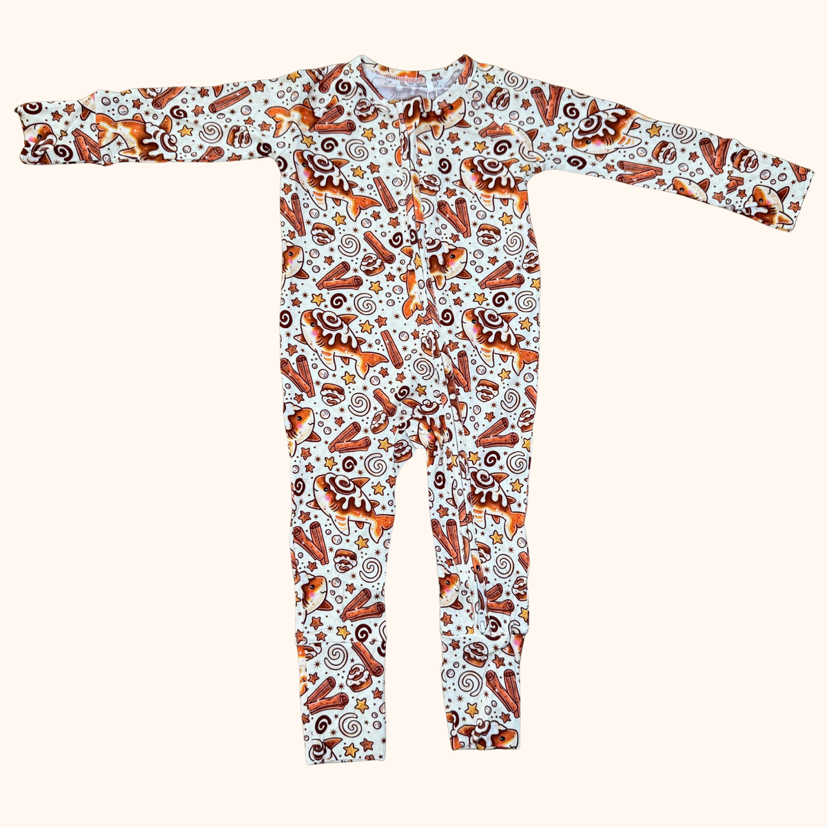 Cinnamon Roll Sharks Convertible Bamboo Zippy