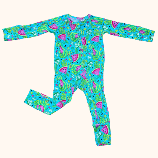 Watermelon Dinosaur Convertible Bamboo Zippy
