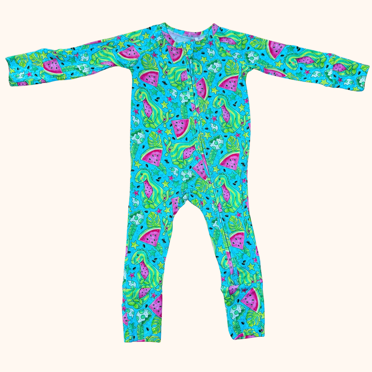 Watermelon Dinosaur Convertible Bamboo Zippy