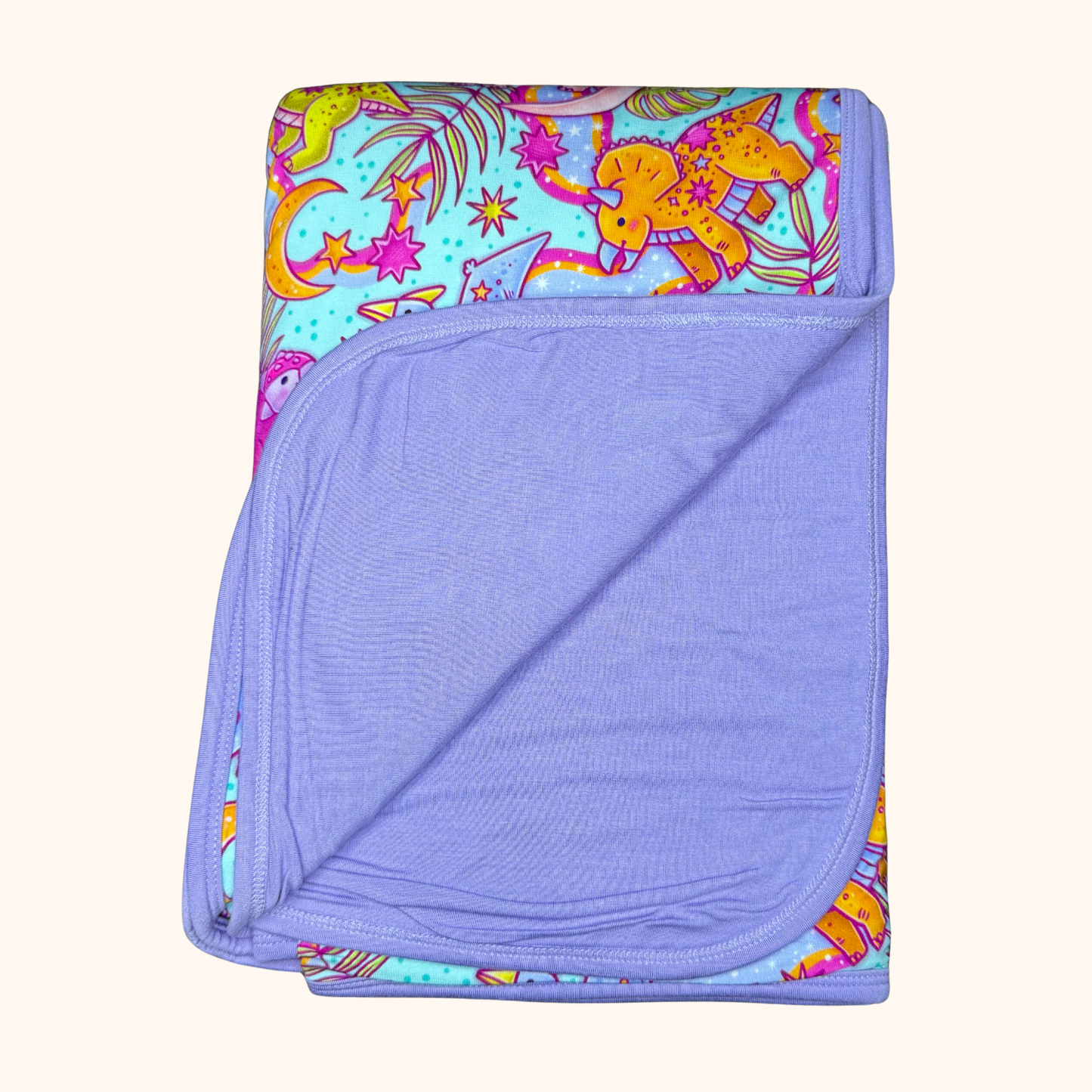 Cosmic Dino 3-Layer Bamboo Blanket