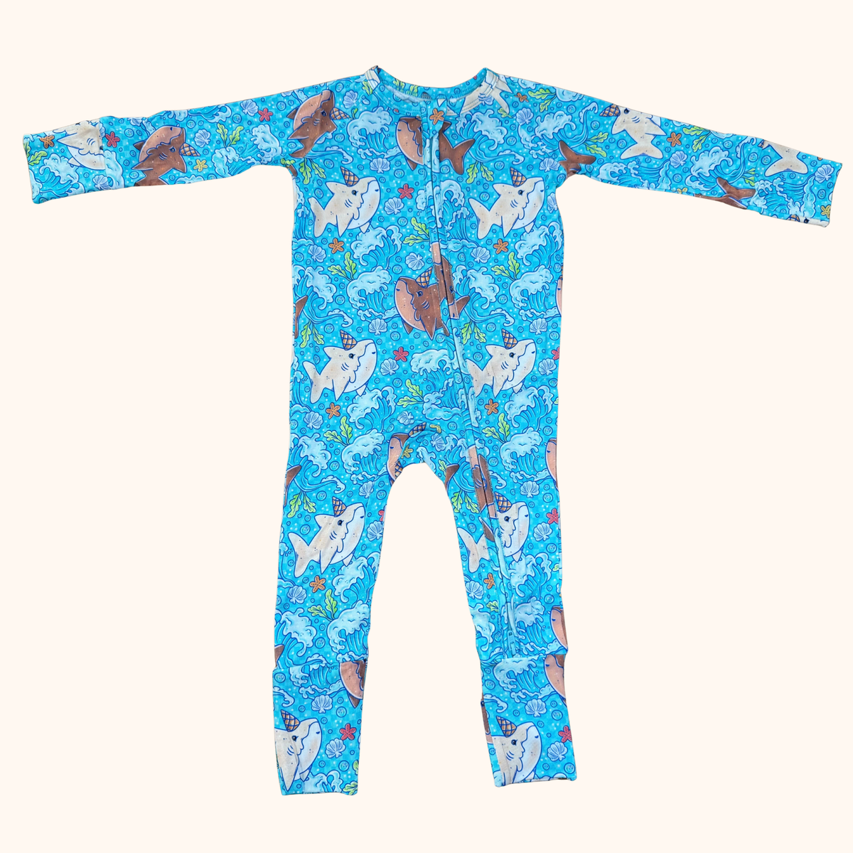 Ice Cream Sharks Convertible Bamboo Zippy