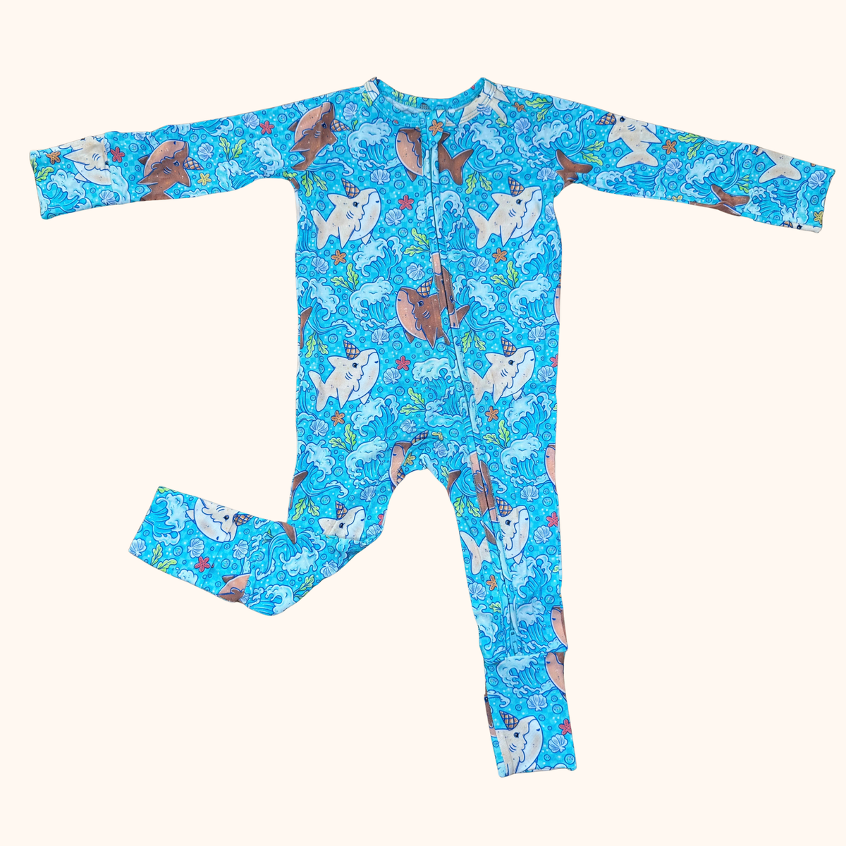 Ice Cream Sharks Convertible Bamboo Zippy