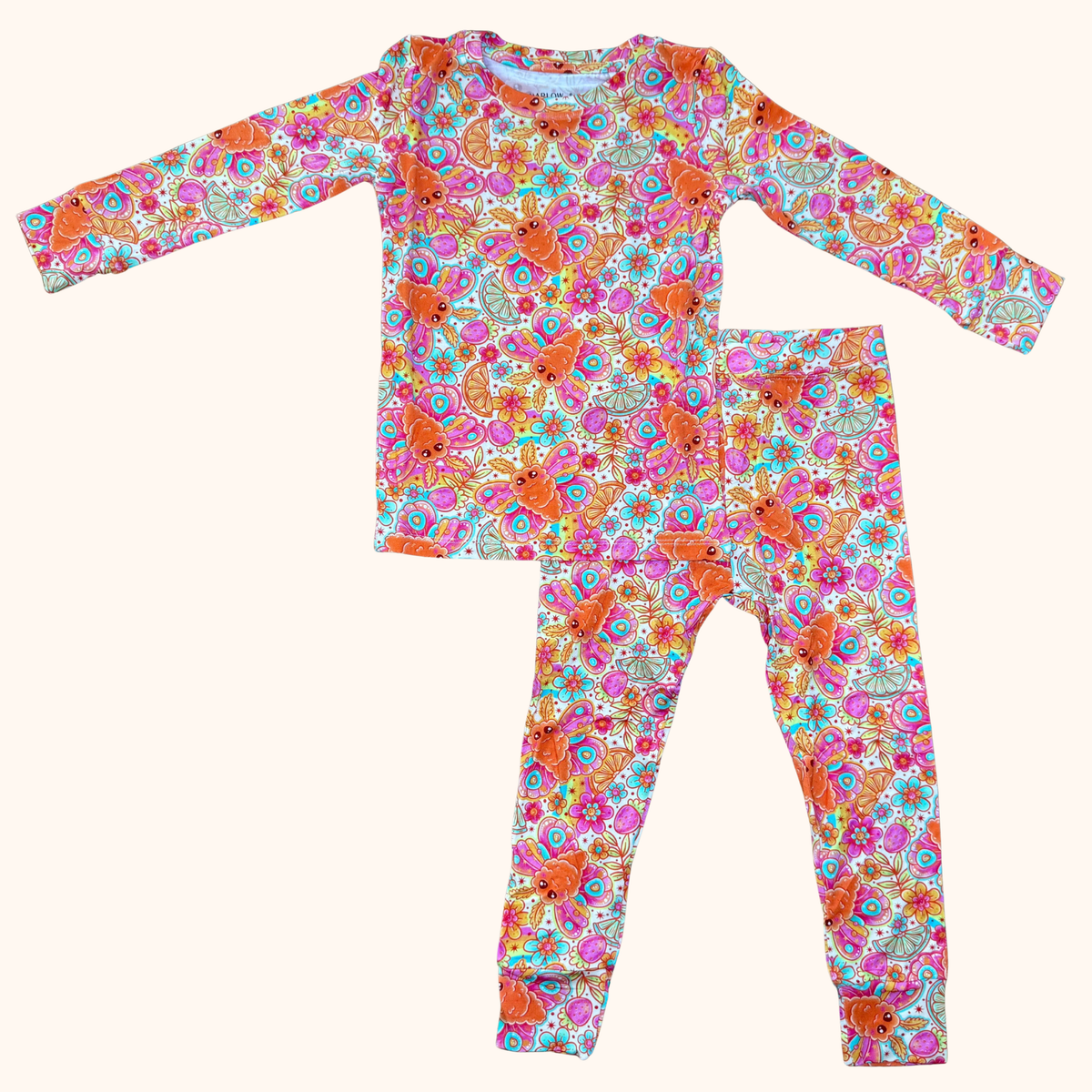 Moths & Wildflowers Two-Piece Bamboo Pajama Set